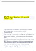 CAMRT Exam Questions with complete solution 2023.