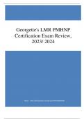 Georgette's LMR PMHNP Certification Exam Review, 2023/ 2024