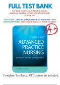 Test Bank for Advanced Practice Nursing: Essentials for Role Development 4th  Edition by Lucille A. Joel