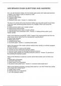 ASE BRAKES EXAM QUESTIONS AND ANSWERS