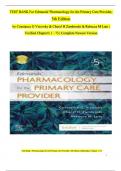 TEST BANK For Edmunds' Pharmacology for the Primary Care Provider, 5th Edition by Constance Visovsky, Verified Chapters 1 - 73, Complete Newest Version