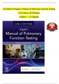 TEST BANK For Ruppel’s Manual of Pulmonary Function Testing 12th Edition By Mottram, Verified Chapters 1 - 13, Complete Newest Version