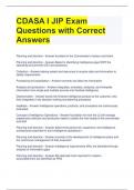 CDASA I JIP Exam Questions with Correct Answers 