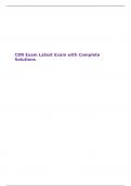 CDR Exam Latest Exam with Complete Solutions