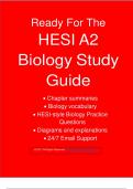 Updated HESI A2 Biology Study Guide 2023-2024