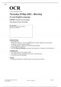 OCR A Level English Language H470/01 JUNE 2023 QUESTION PAPER: Exploring language