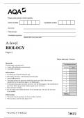 AQA A LEVEL BIOLOGY Paper 1 MS.