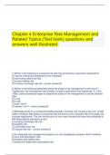 Chapter 4 Enterprise Risk Management and Related Topics (Test bank) questions and answers well illustrated.