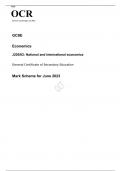 OCR GCSE (9–1) Economics J205/02 JUNE 2023 MARK SCHEME: National and International Economics