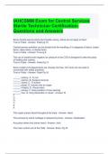 IAHCSMM Exam for Central Services Sterile Technician Certification-Questions and Answers