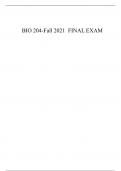 BIO 204-Fall 2021  FINAL EXAM