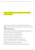 COA JCAHPO Test questions and answers well illustrated.