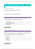 SOPHIA HUMAN BIOLOGY MILESTONE 4 CORRECTLY ANSWERED /LATEST UPDATE VERSION/ GRADED A+