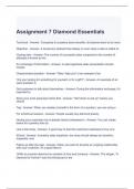 Assignment 7 Diamond Essentials Exam Questions and Answers