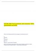 DCOM 258 Final questions and answers 100% guaranteed success.