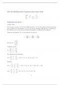 Solving systems of equations using Cramer's Rule