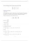 Solving systems of equations using Cramer's Rule