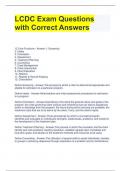 LCDC Exam Questions with Correct Answers 