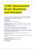 LCDC Assessment Exam Questions and Answers 