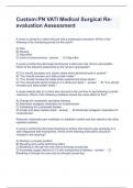 Custom PN VATI Medical Surgical Re-evaluation Assessment Questions and Answers 2023