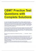  CBMT Practice Test Questions with Complete Solutions 