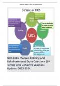 NHA CBCS Module 4: Billing and Reimbursement Exam Questions (69 Terms) with Definitive Solutions Updated 2023-2024. 