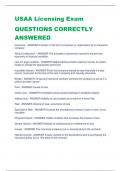 USAA Licensing Exam QUESTIONS CORRECTLY  ANSWERED