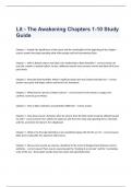 Lit - The Awakening Chapters 1-10 Study Guide 2023/2024 updated to pass