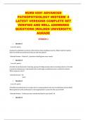 NURS 6501 ADVANCED PATHOPHYSIOLOGY MIDTERM 4 LATEST VERSIONS COMPLETE SET VERIFIED AND WELL ANSWERED QUESTIONS |WALDEN UNIVERSITY| AGRADE