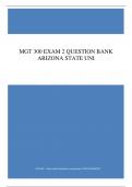 MGT 300 EXAM 2 QUESTION BANK ARIZONA STATE UNI