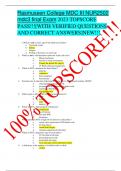 Rasmussen College MDC III NUR2502 mdc3 final Exam 2023 TOPSCORE PASS!!![WITH VERIFIED