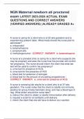 NGN Maternal newborn ati proctored  exam LATEST 2023-2024 ACTUAL EXAM  QUESTIONS AND CORRECT ANSWERS  (VERIFIED ANSWERS) |ALREADY GRADED A+