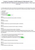 Genetics, Conception, Fetal Development & Reproductive Tech.| NURS 306 OB Week 1 Durham  Questions With Rationale Graded A+ West Coast University