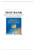 Kaplan Sadocks Synopsis of Psychiatry Edition 12 Test Bank