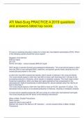  ATI Med-Surg PRACTICE A 2019 questions and answers latest top score.