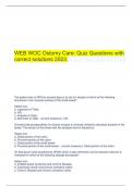 WEB WOC Ostomy Care: Quiz Questions with correct solutions 2023.