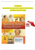 TEST BANK For Nursing Health Assessment The Foundation of Clinical Practice, 3rd Edition, Patricia M. Dillon | Verified Chapters 1 - 27 | Complete Newest Version