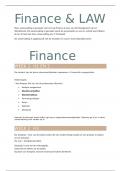 Samenvatting - Finance & Law (Ad management WH)