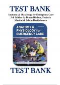 Test Bank for Anatomy & Physiology for Emergency Care, 3rd Edition (Bledsoe, 2020) Chapter 1-20 | All Chapters