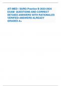 ATI MED / SURG Practice B 2023-2024 EXAM QUESTIONS AND CORRECT DETAIED ANSWERS WITH RATIONALES VERIFIED ANSWERS ALREADY GRADED A+