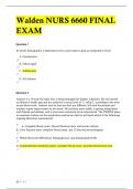 Walden NURS 6660 FINAL EXAM