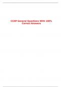 CCHP General Questions With 100% Correct Answers