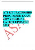 ATI RN LEADERSHIP PROCTORED EXAM 2023/2024 VERSION 1 LATEST UPDATED|GRADED A+