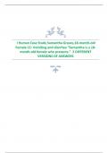 I Human Case Study Samantha Graves,18-month-old  Female CC: Vomiting and diarrhea “Samantha is a 18- month-old female who presents.” 2 DIFFERENT  VERSIONS OF ANSWERS