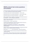 SNHD protocol test review questions and answers