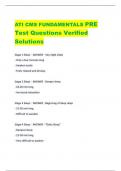 ATI CMS FUNDAMENTALS PRE Test Questions Verified  Solutions 