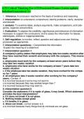 ATI Critical Thinking For ATI Proctored Exam= Latest update SolutionGuaranteed A+ 1. Inference: A conclusion reached on the basis of evidence and reasoning 2. interpretation: to understand, comprehend, identify problems, clarify, decipher and decode. 3. a