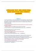 LIFEGUARD TEST: RED CROSS REAL  EXAM QUESTIONS AND CORRECT ANSWERS