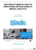 2023 NGN ATI MENTAL HEALTH PROCTORED RETAKE EXAM ATI MENTAL HEALTH B 1. A nurse is caring for a school-aged child who has conduct disorder and is being physically aggressive toward other children in the unit. Which of the following actions should the nurs