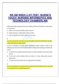 NR 360 WEEK 2 ATI TEST :NURSE’S  TOUCH :NURSING INFORMATICS AND  TECHNOLOGY CHAMBERLAIN